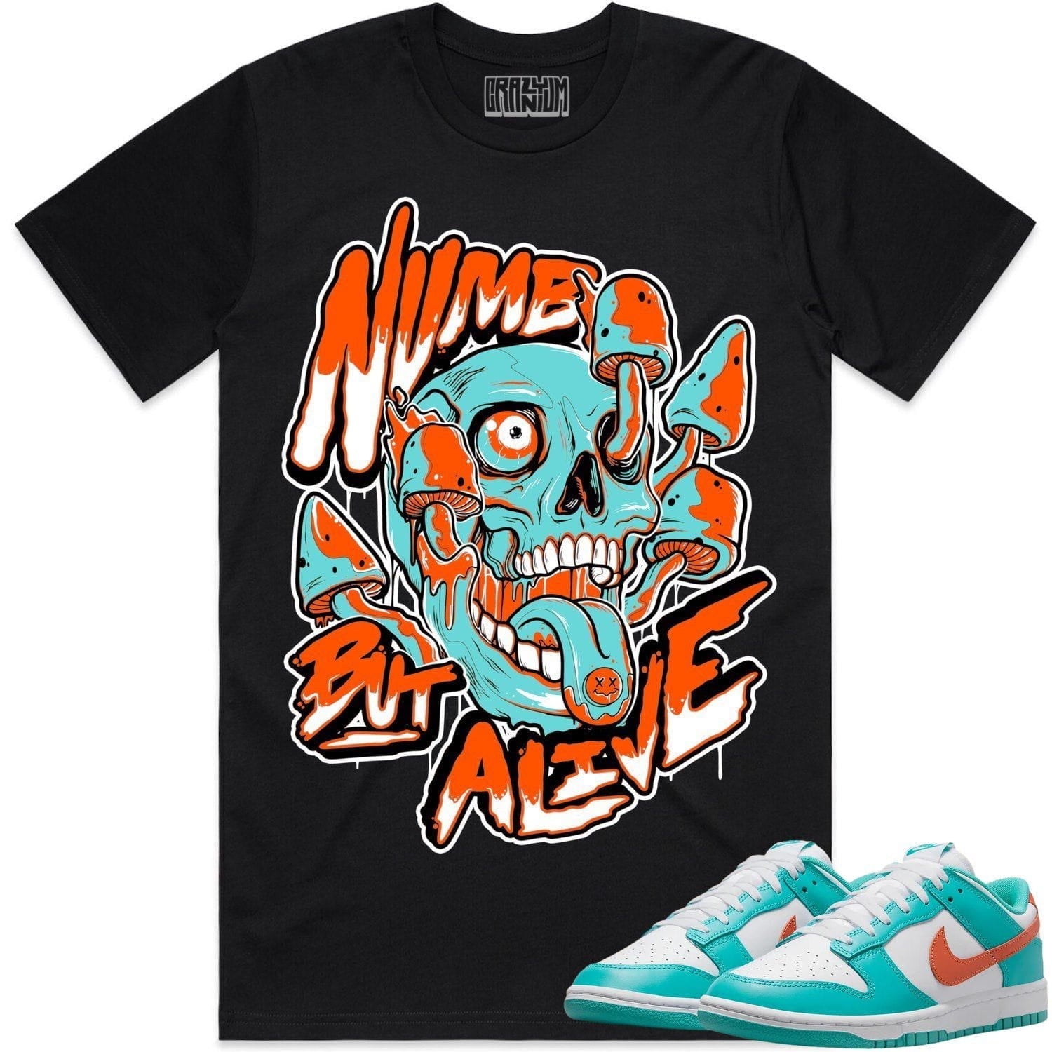 Miami Dolphin Dunks Shirts- Dunks Sneaker Tees - Miami Numb but Alive