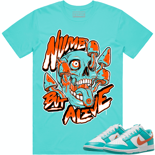 Miami Dolphin Dunks Shirts- Dunks Sneaker Tees - Miami Numb but Alive