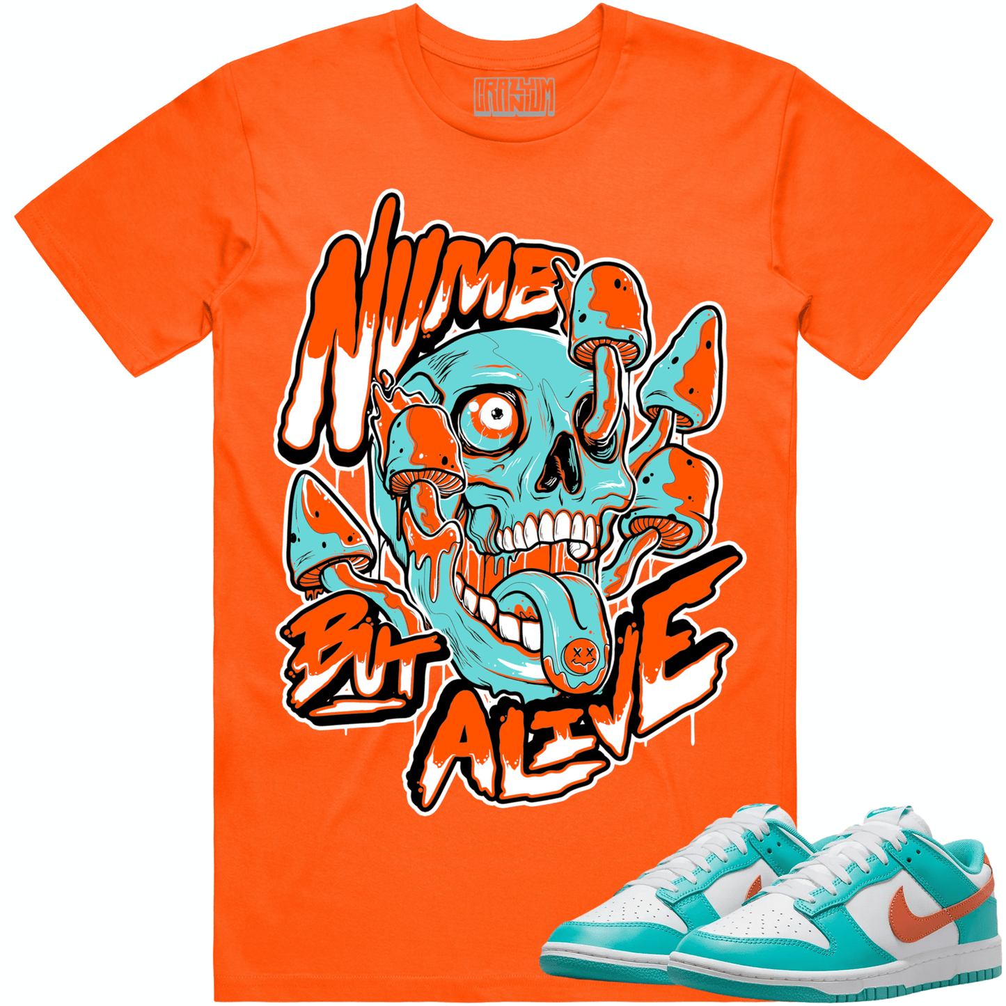 Miami Dolphin Dunks Shirts- Dunks Sneaker Tees - Miami Numb but Alive