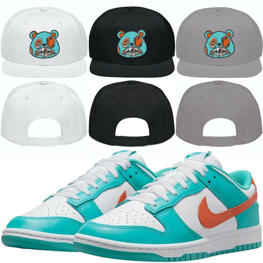 Miami Dolphin Dunks Snapback Hats - Miami Money Talks Baws