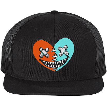 Miami Dolphin Dunks Trucker Hats - Miami Heart Baws