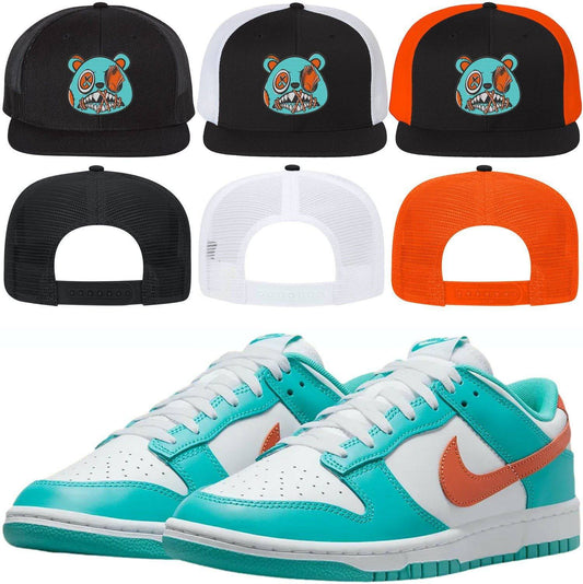 Miami Dolphin Dunks Trucker Hats - Miami Money Talks Baws