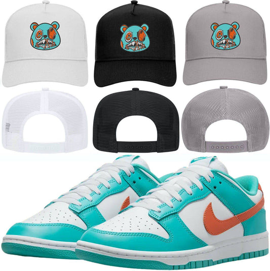 Miami Dolphin Dunks Truckers - Dolphin Trucker Hats - Money Talks Baws