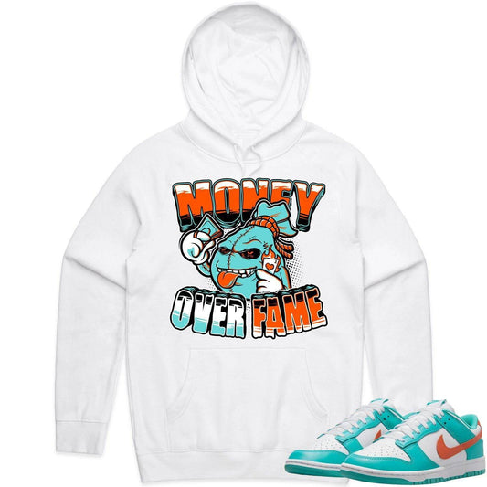 Miami Dunks Hoodie - Dolphins Dunks Hoodies - Miami Money Over Fame