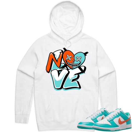 Miami Dunks Hoodie - Dolphins Dunks Hoodies - Miami No Love Baws