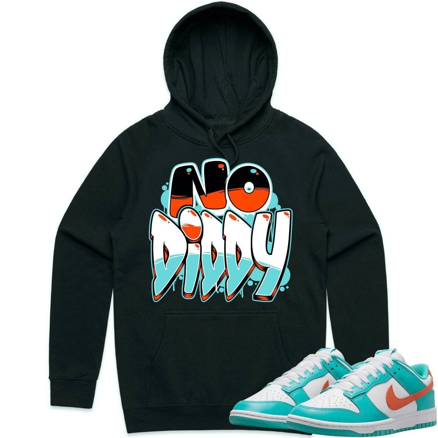 Miami Dunks Hoodie - Dolphins Dunks Hoodies - Miami NoDiddy