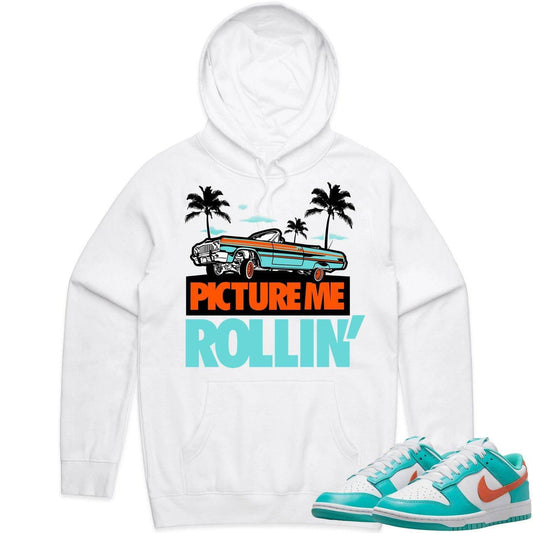 Miami Dunks Hoodie - Dolphins Dunks Hoodies - Miami Picture Me Rollin