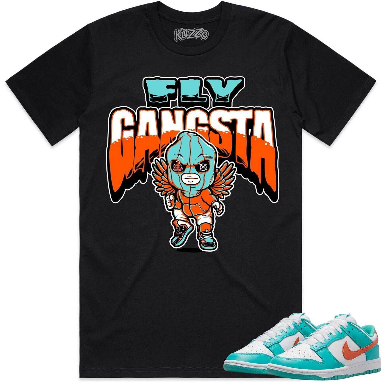 Miami Dunks Shirt - Dolphins Dunks Sneaker Tees - Fly Gangsta