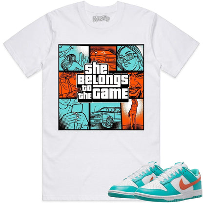 Miami Dunks Shirt - Dolphins Dunks Sneaker Tees - Game