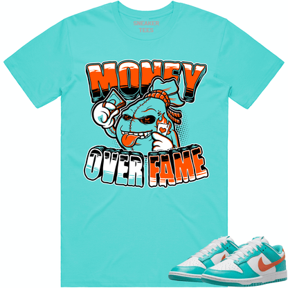 Miami Dunks Shirt - Dolphins Dunks Sneaker Tees - Money Over Fame