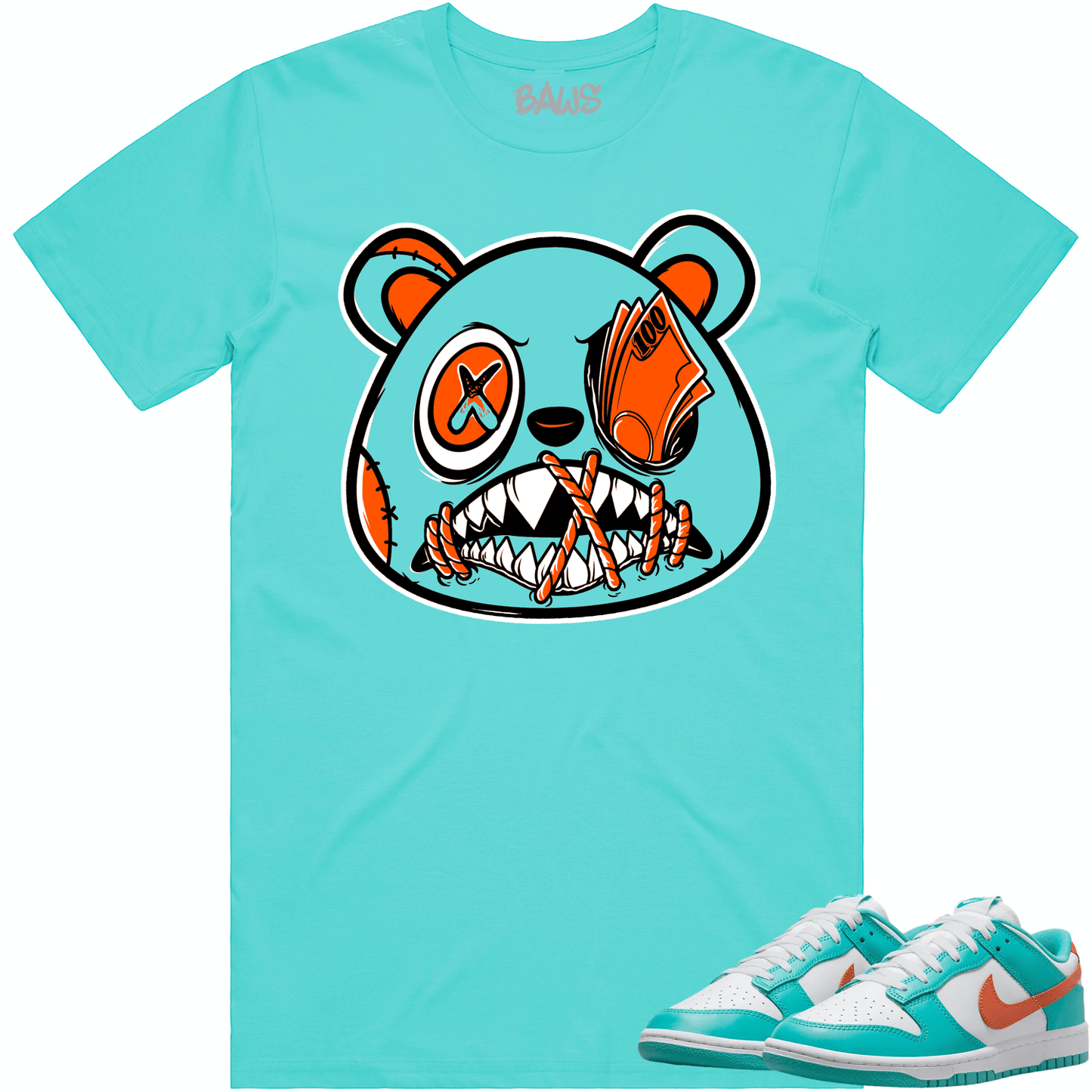 Miami Dunks Shirt - Dolphins Dunks Sneaker Tees - Money Talks