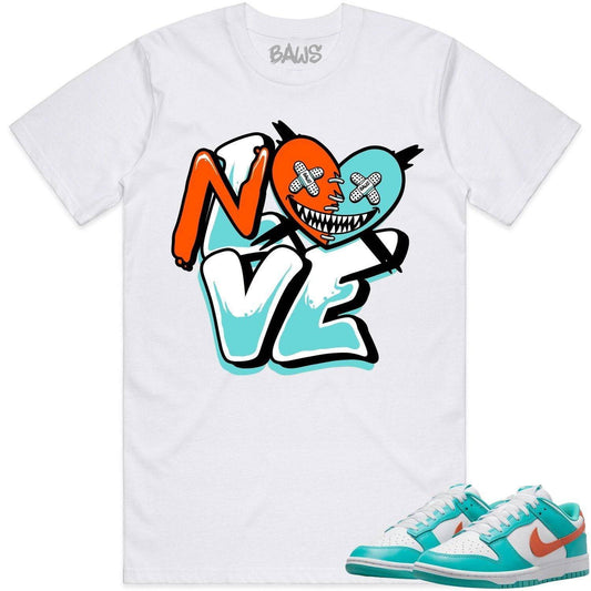 Miami Dunks Shirt - Dolphins Dunks Sneaker Tees - No Love Baws