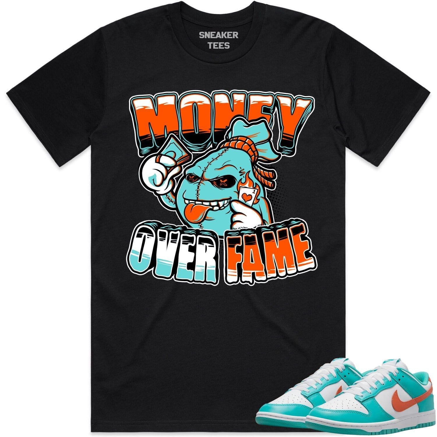 Miami Dunks Shirt - Miami Dunks Sneaker Tees - Miami Money Over Fame