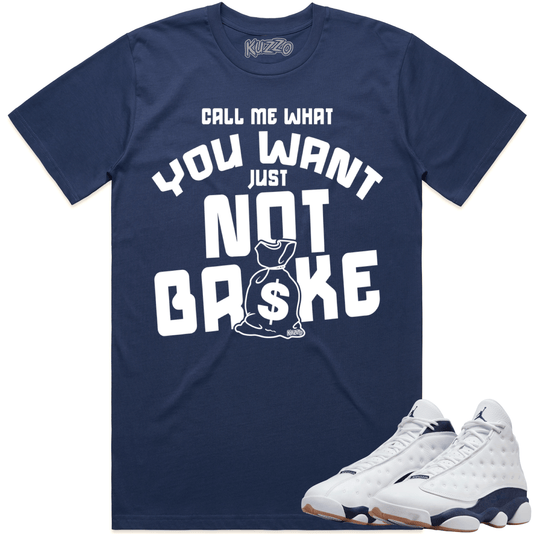 Midnight Navy 13s Shirt to Match - Jordan 13 Sneaker Tees - Not Broke