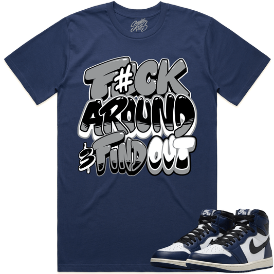 Midnight Navy 1s Shirt to Match - Sneaker Tees