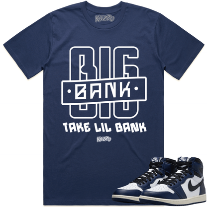 Midnight Navy 1s Shirt to Match - Sneaker Tees - Big Bank