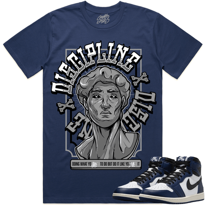 Midnight Navy 1s Shirt to Match - Sneaker Tees - Discipline