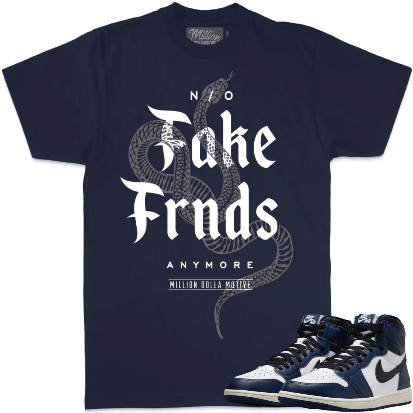 Midnight Navy 1s Shirt to Match - Sneaker Tees - Fake Friends