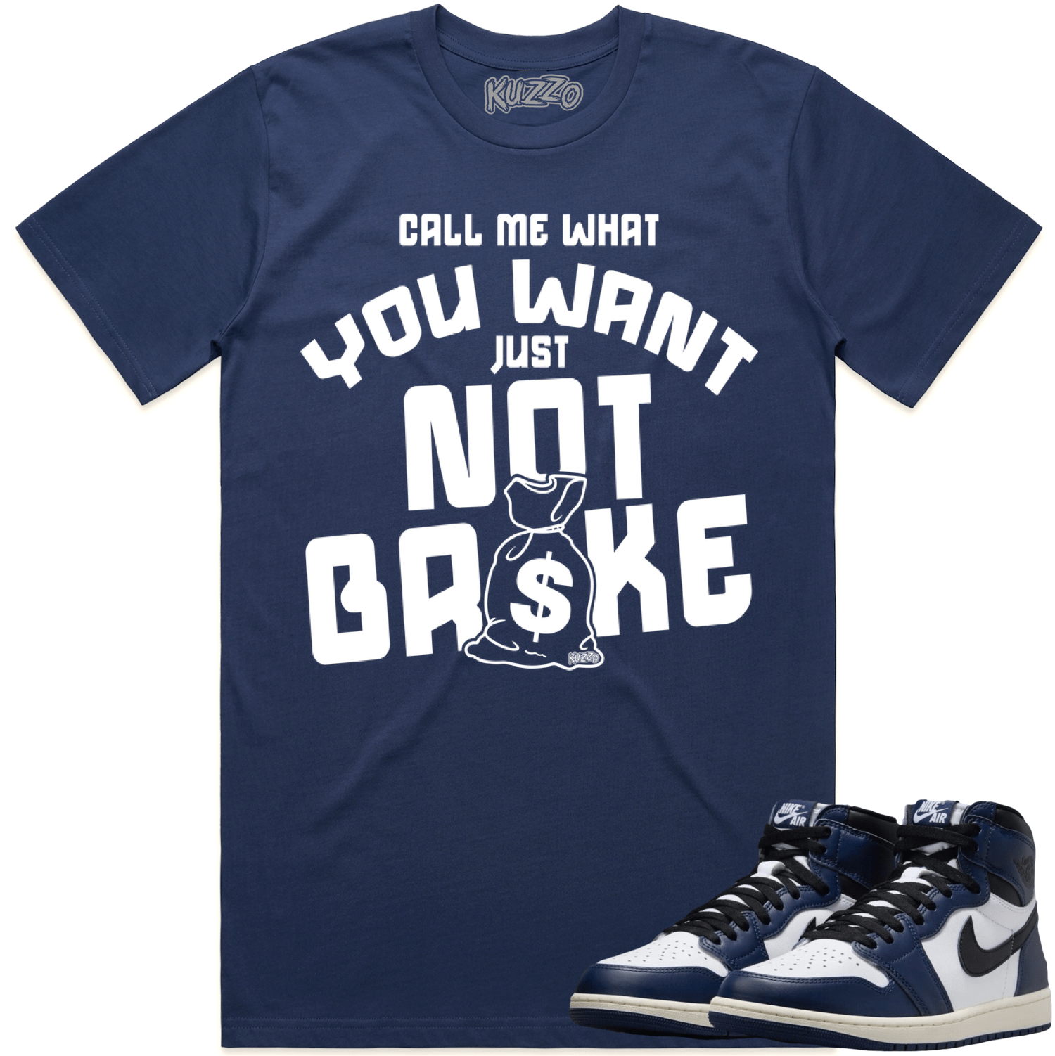 Midnight Navy 1s Shirt to Match - Sneaker Tees - Not Broke