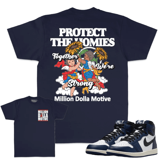 Midnight Navy 1s Shirt to Match - Sneaker Tees - Protect Homies