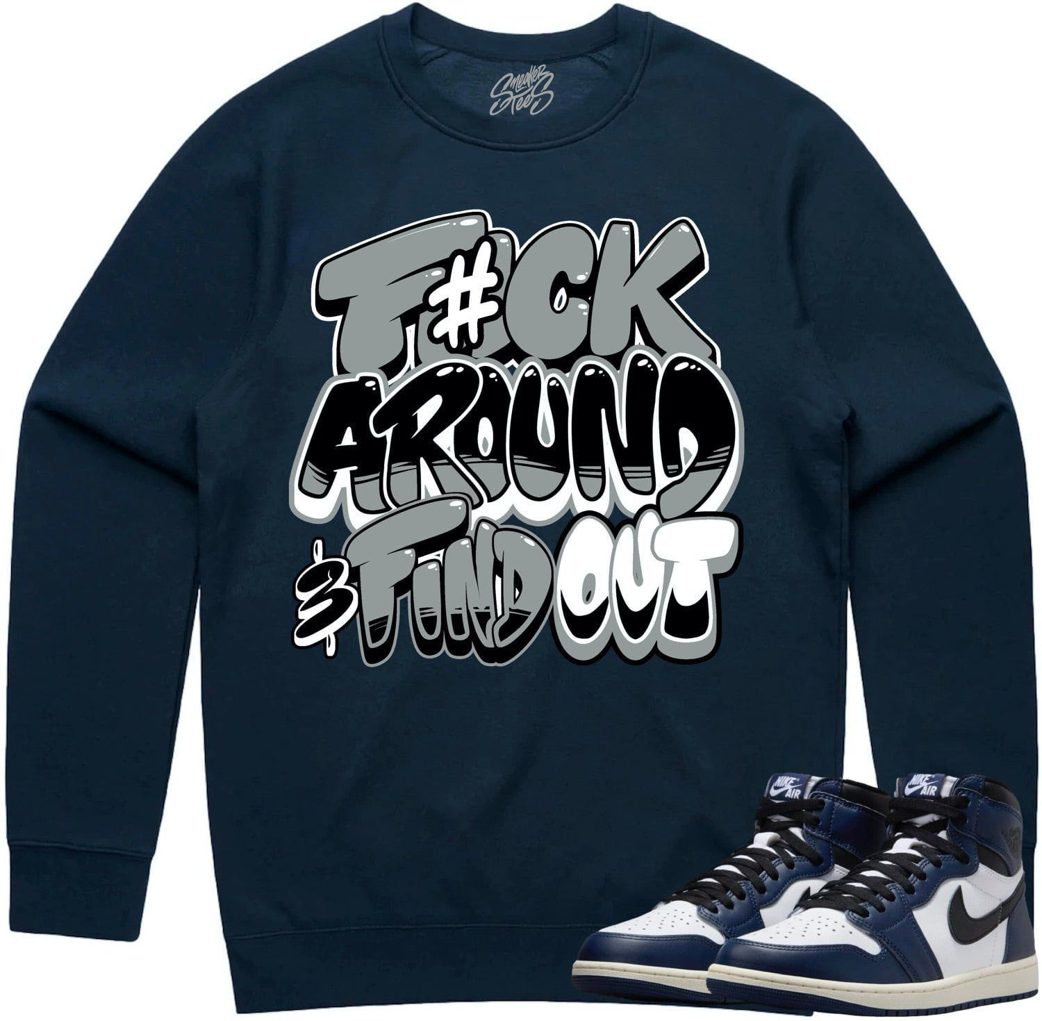 Midnight Navy 1s Sweater - Jordan 1 Sweater to Match - F#ck