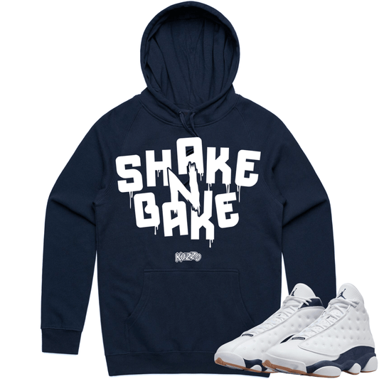 Midnight Navy Gum 13s Hoodie to Match - Shake N Bake