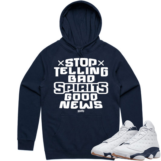 Midnight Navy Gum 13s Hoodie to Match - Spirits