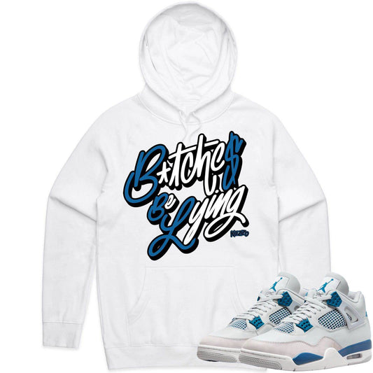 Military Blue 4s Hoodie - Jordan 4 Military Blue 4s Hoodie - BBL