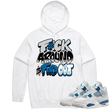 Military Blue 4s Hoodie - Jordan 4 Military Blue 4s Hoodie - F#CK