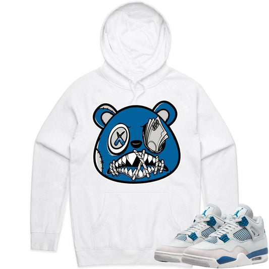 Military Blue 4s Hoodie - Jordan 4 Military Blue 4s Hoodie - Money