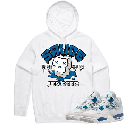 Military Blue 4s Hoodie - Jordan 4 Military Blue 4s Hoodie - Sauce