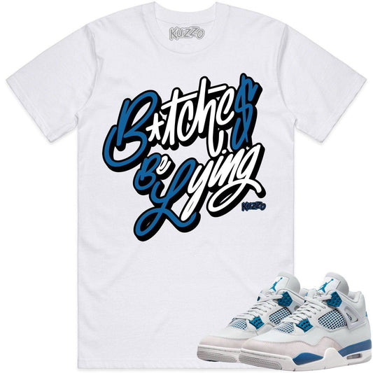 Military Blue 4s Shirt - Jordan 4 Military Blue Shirts - BBL