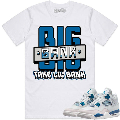 Military Blue 4s Shirt - Jordan 4 Military Blue Shirts - Big Bank