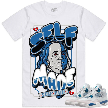 Military Blue 4s Shirt - Jordan 4 Military Blue Shirts - Self Made