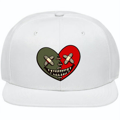 Mystic Red Cargo Dunks Snapback Hats - Olive Heart Baws