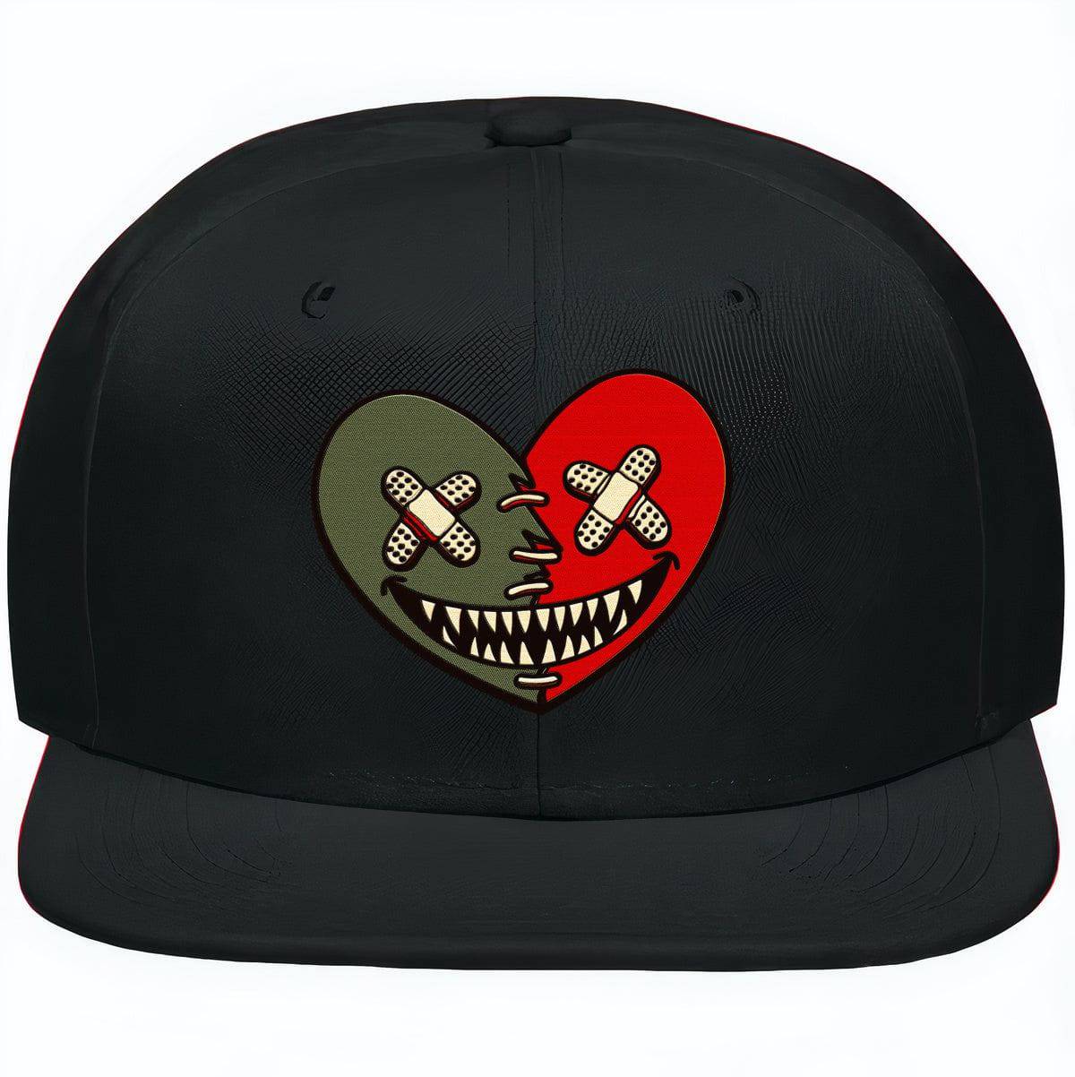 Mystic Red Cargo Dunks Snapback Hats - Olive Heart Baws