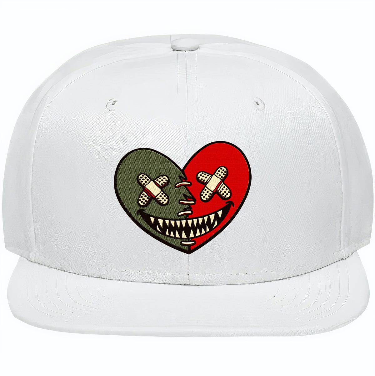 Mystic Red Cargo Dunks Snapback Hats - Olive Heart Baws