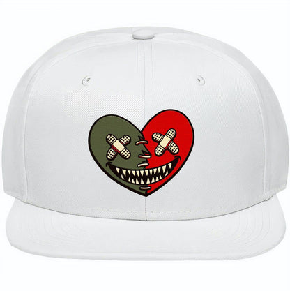 Mystic Red Cargo Dunks Snapback Hats - Olive Heart Baws