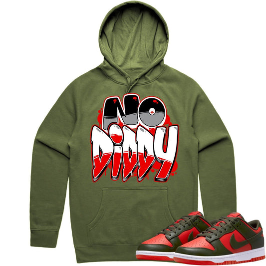 Mystic Red Dunks Hoodie - Olive Red Dunks Shirts - NoDiddy