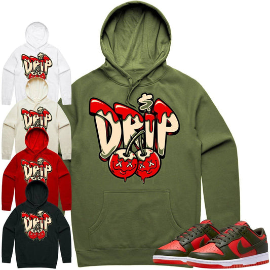 Mystic Red Dunks Hoodie - Olive Red Dunks Shirts - Olive Money Drip