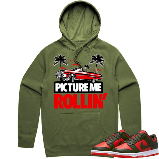 Mystic Red Dunks Hoodie - Olive Red Dunks Shirts - Red Picture