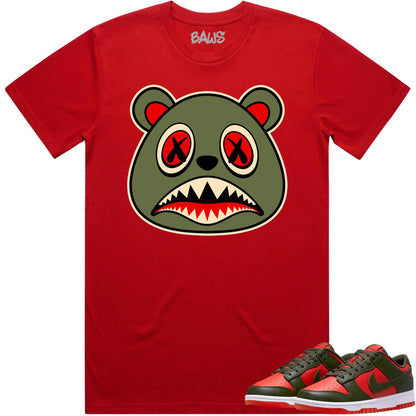 Mystic Red Dunks Shirt - Dunks SB Mystic Red Shirts - Baws Bear