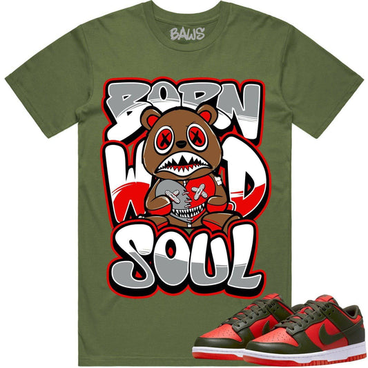 Mystic Red Dunks Shirt to Match - RED BORN WILD BAWS - XGear101.com