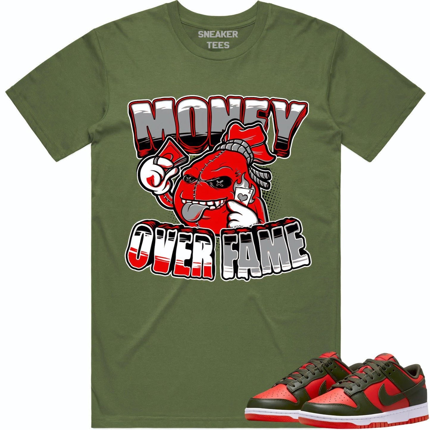 Mystic Red Dunks Shirt - Dunks SB Mystic Red Shirts - Money Fame