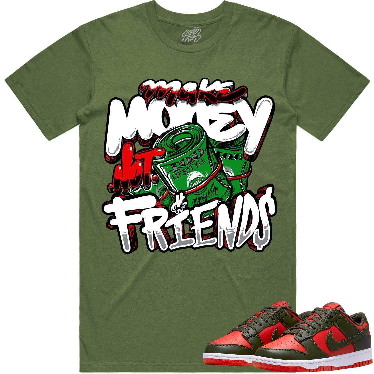 Mystic Red Dunks Shirt - Dunks SB Mystic Red Shirts - Money Friends