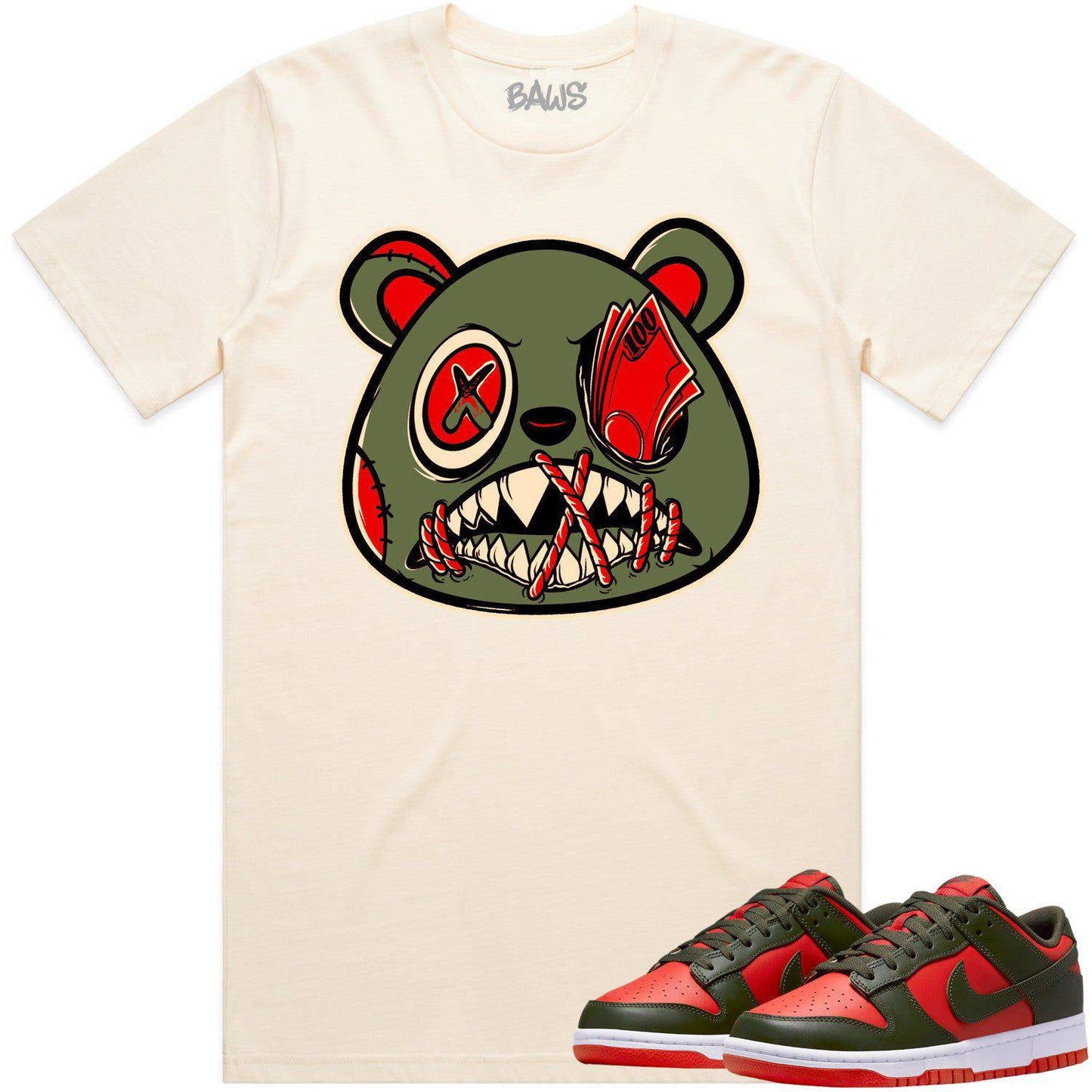 Mystic Red Dunks Shirt - Dunks SB Mystic Red Shirts - Money Talks Baws