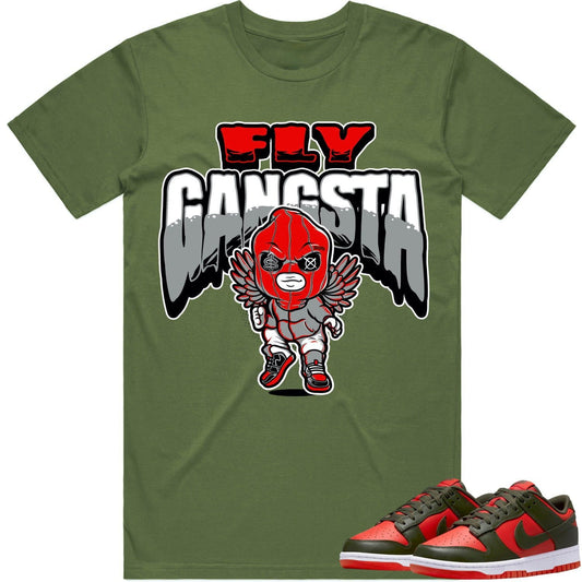 Mystic Red Dunks Shirt - Dunks SB Mystic Red Shirts - Red Fly Gangsta