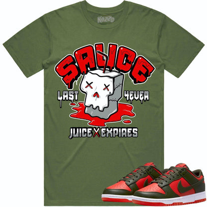 Mystic Red Dunks Shirt - Dunks SB Mystic Red Shirts - Red Sauce