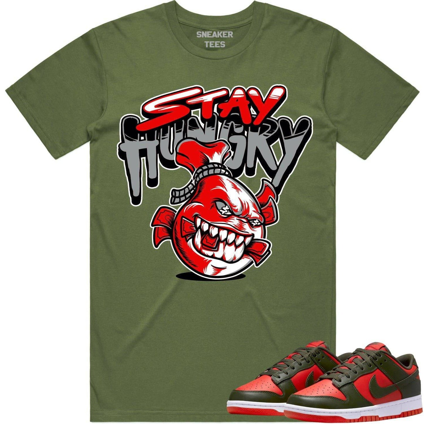 Mystic Red Dunks Shirt - Dunks SB Mystic Red Shirts - Stay Hungry