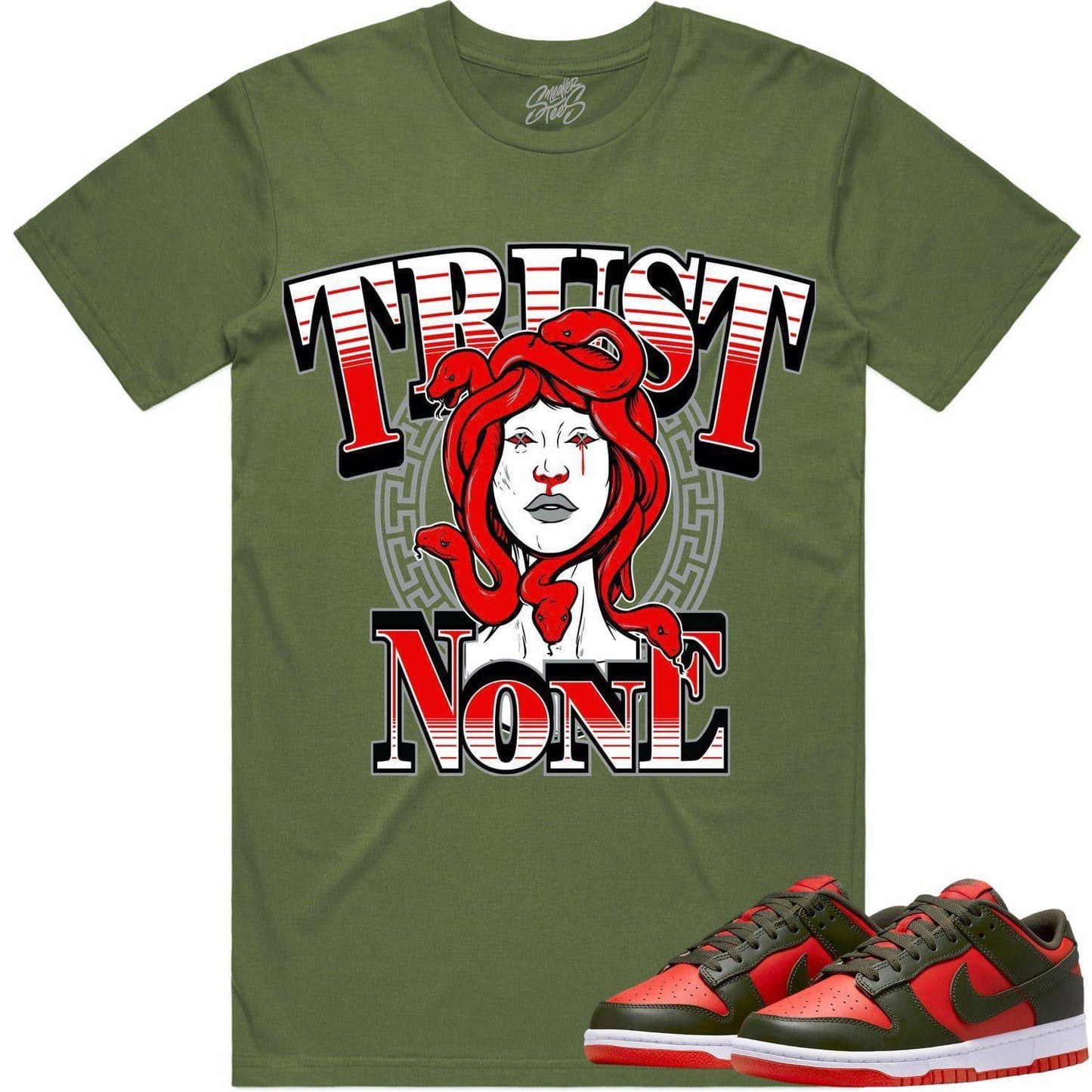 Mystic Red Dunks Shirt - Dunks SB Mystic Red Shirts - Trust No One